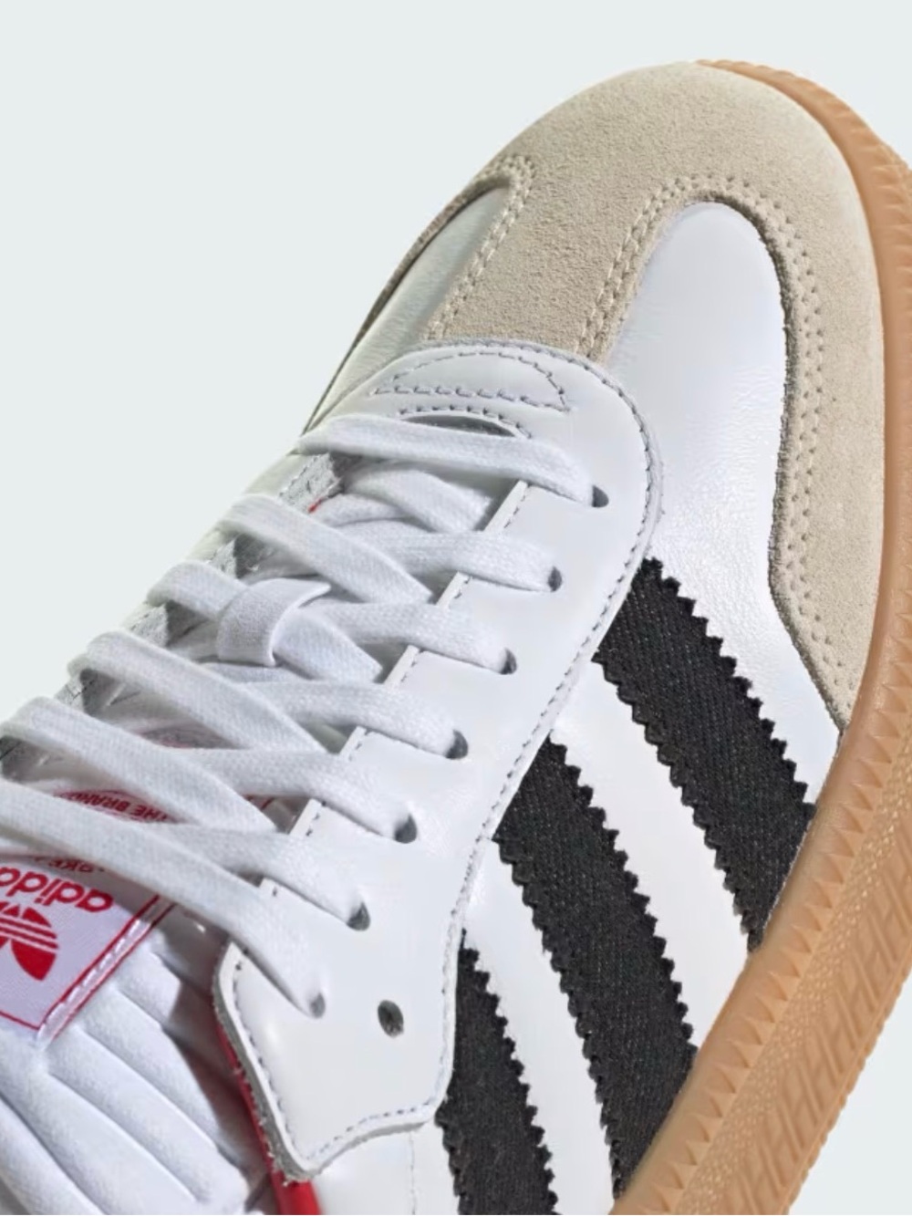 adidas Samba XLG Sneakers White Black Gum with Red Accent - Picture 6 of 8